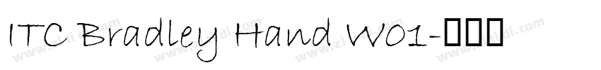 ITC Bradley Hand W01字体转换